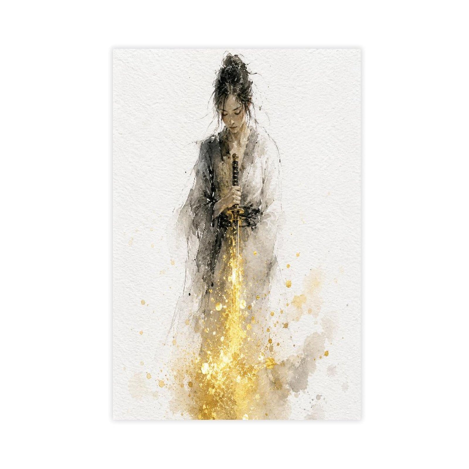W7c8u2x3 Unframe-Style-19 Woman With Golden Light Canvas Wall Art, Gallery Wall