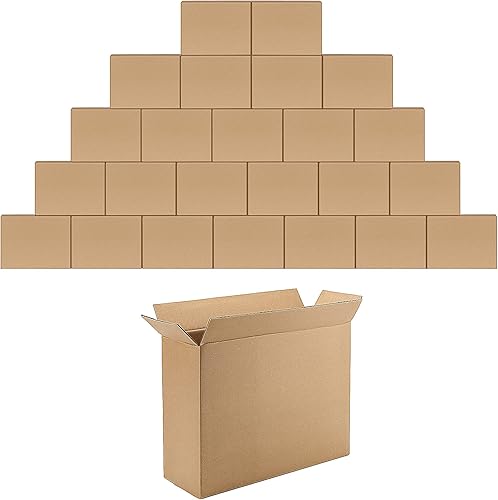 Cajas de envío de 12 x 9 x 4 pulgadas, paquete de 25 unidades, pequeñas cajas de cartón corrugado para embalaje de correo comercial, color marrón