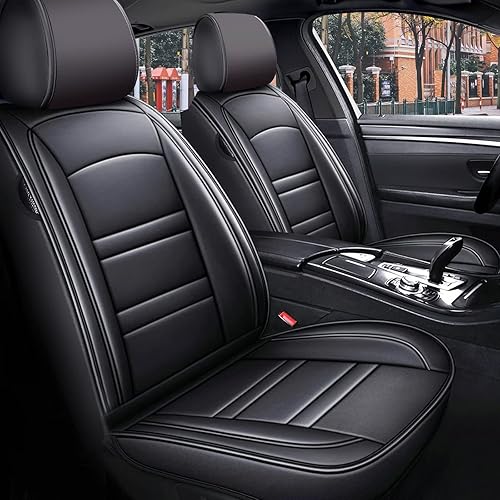 COVER ERA Leather Seat Cover for Kia Forte Koup 2010-2017 5 Seats with Airbag Compatible Synthetic Leather Car Seat Cushion Protector Wear Resistant