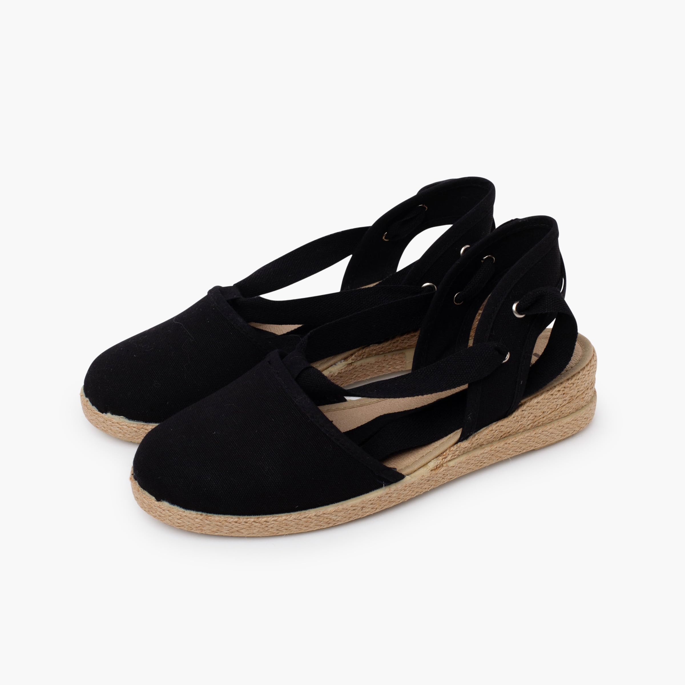 Pisamonas Espadrillas Zeppa e Nastri piqué