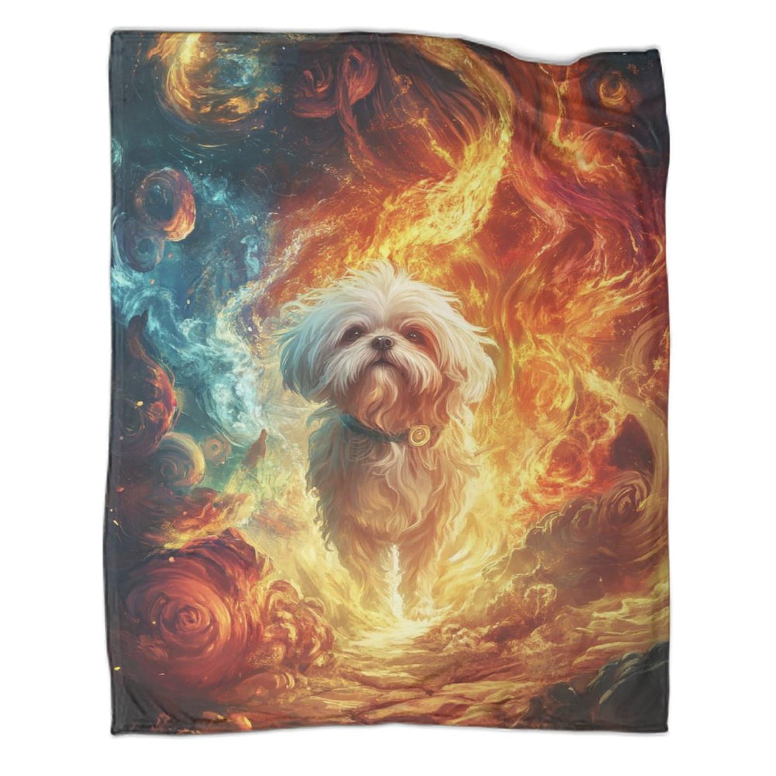Couverture de voyage Shih Tzu plaid super doux chaud adulte lit canapé