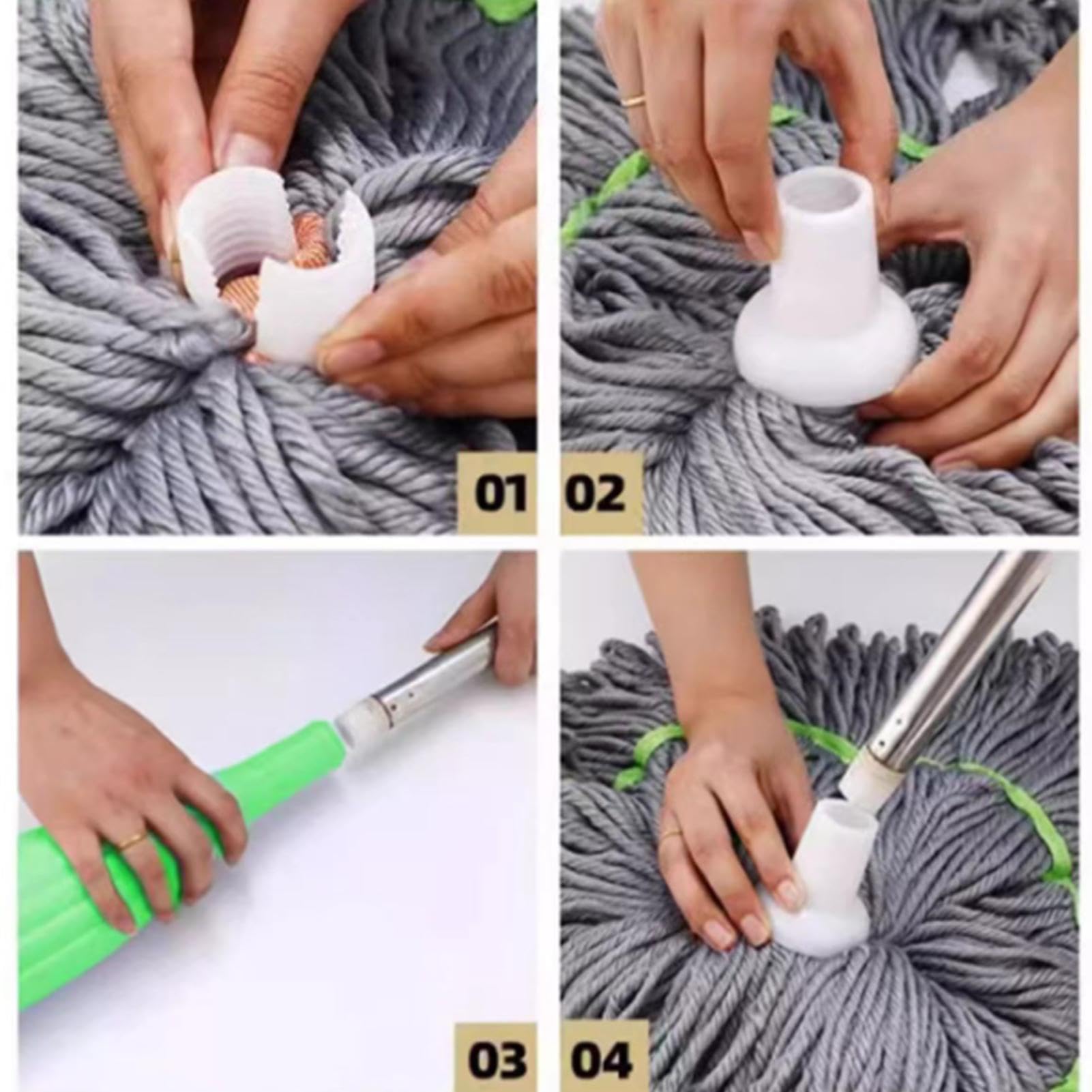 Trapeadores giratorios para Limpieza de Pisos, trapeador Giratorio para el | hogar | Fregona exprimible para limpieza del hogar - Trapeador de limpieza deshidratado de microfibra 2 en 1 para cocina, bañ