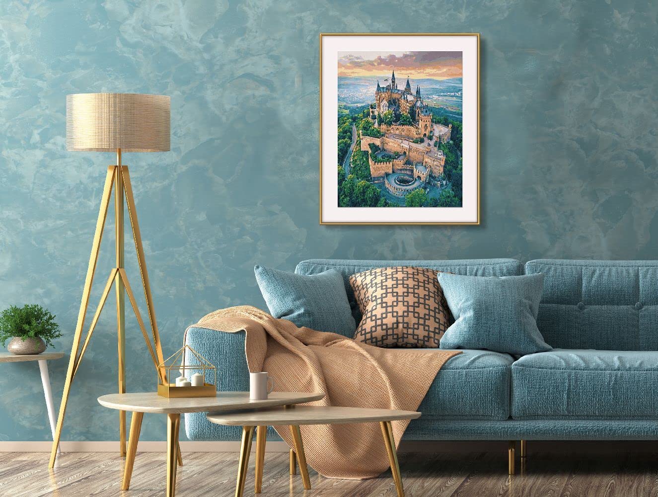 Schipper 609130882 - Dipingere con i Numeri, Burg Hohenzollern, Pittura per Adulti, pennelli e Colori acrilici, 40 x 50 cm