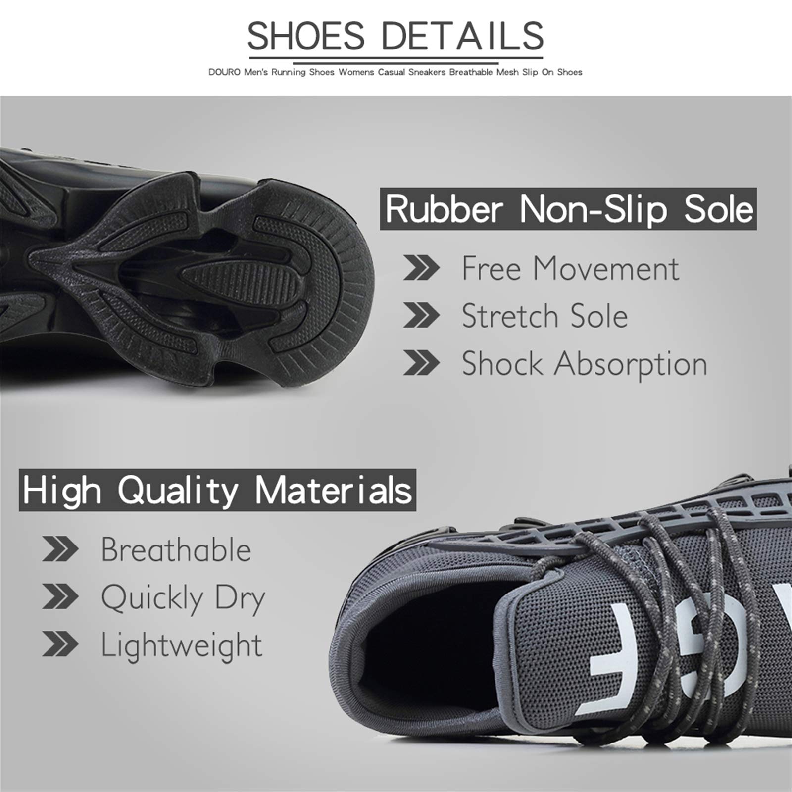 DUORO Tenis para correr para hombre, transpirables, ligeros, cómodos, para caminar, gimnasio, tenis, tenis para hombre