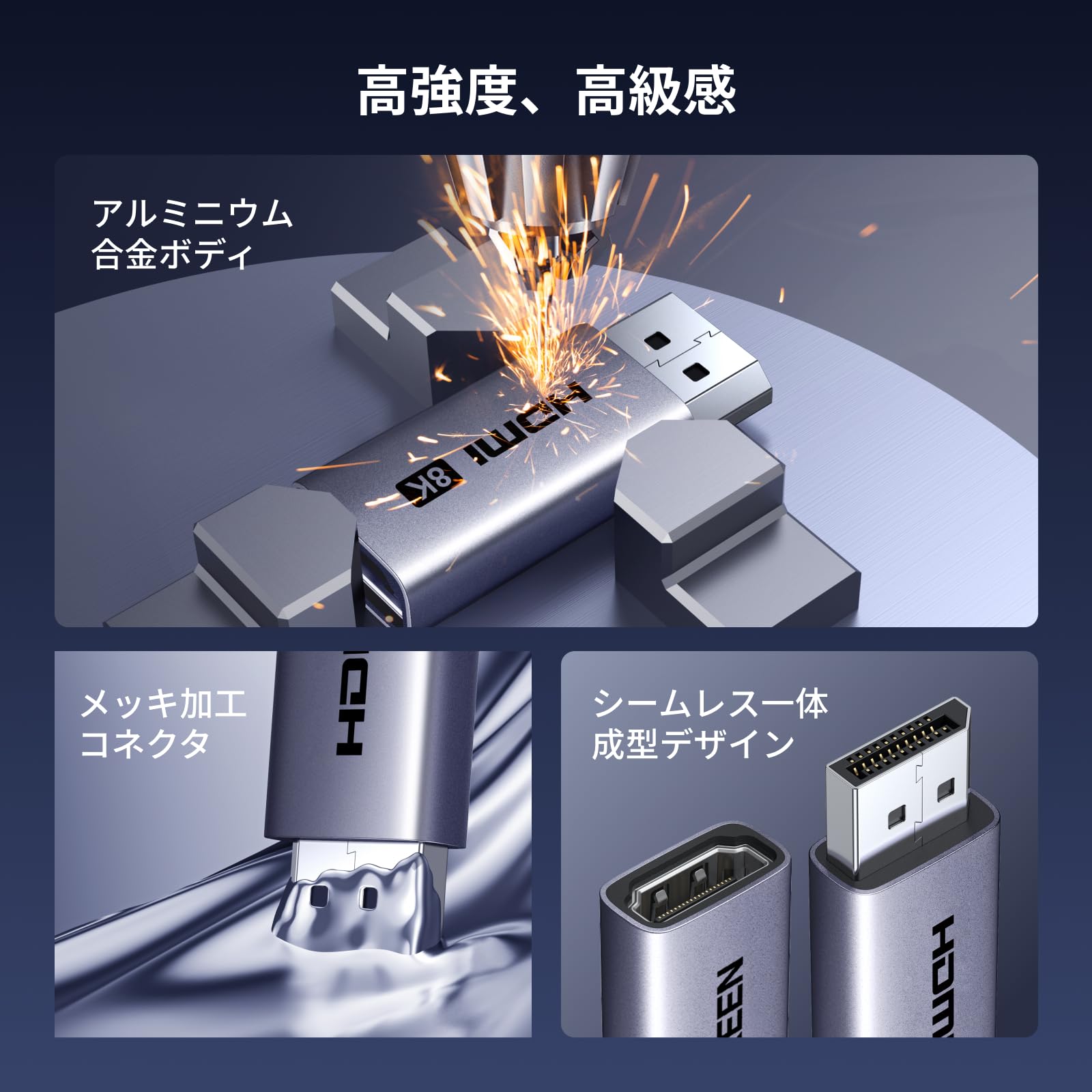 Amazon.co.jp: UGREEN DisplayPort to HDMIアダプター 1パック 8K@60Hz