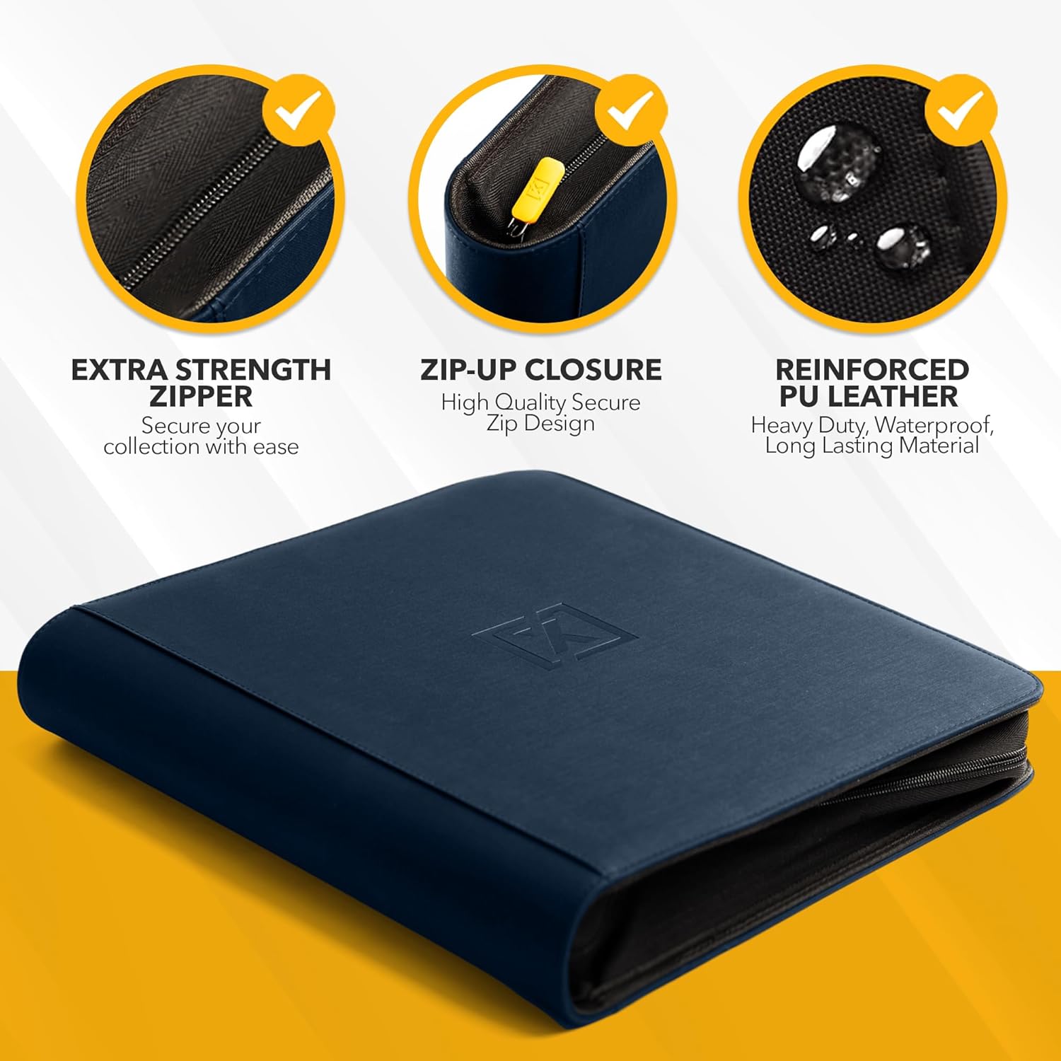 X PRO Graded Card Binder - Holds 60 Graded Slabs, Suitable for PSA and CGC Slabs | 6 Pocket Slab Binder Design | Ringless PSA Slab Binder | PSA Slab Case (Midnight Blue)