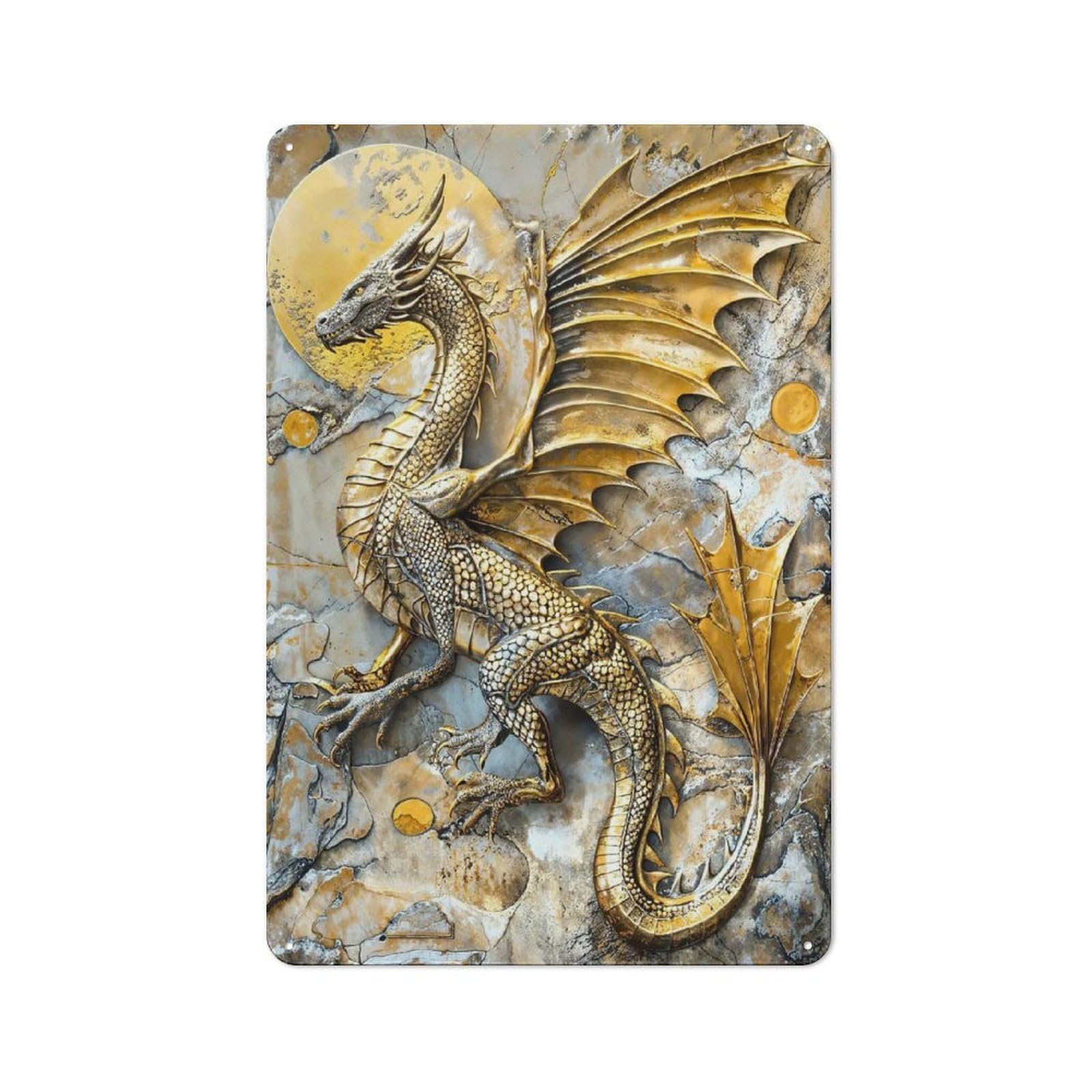 Junmoney Style-15 Metallic Monarch Rustic Metal Plaque 30X20cm For Café Or Restaurant, Wall Decor For People Reorganising Café And Restaurant