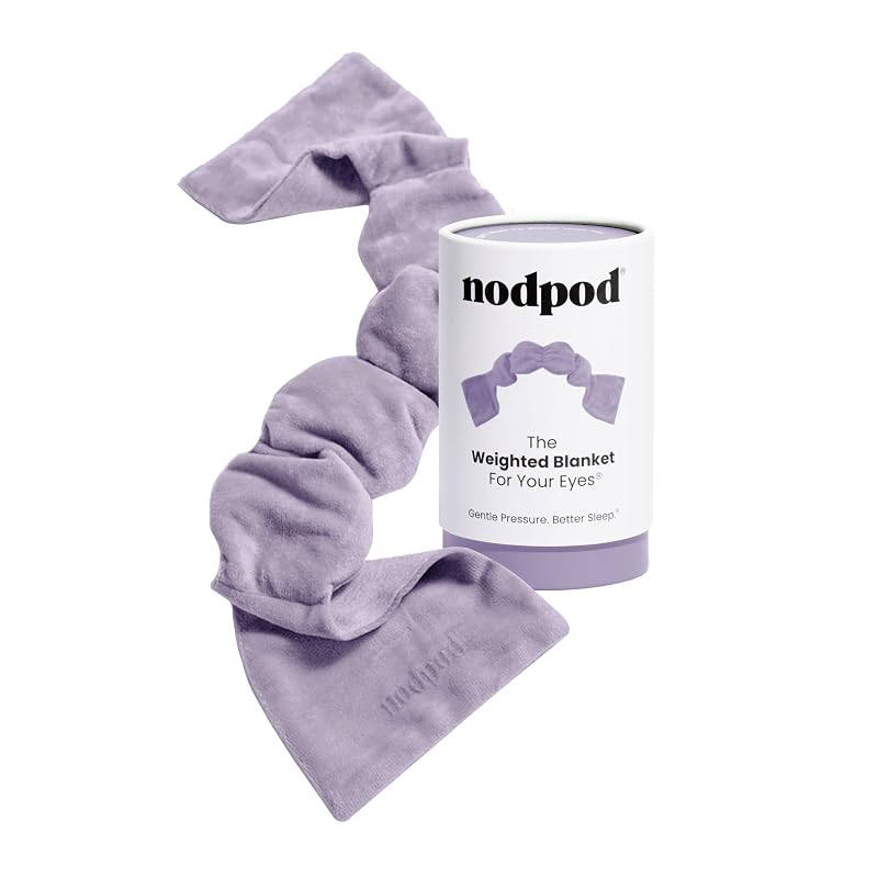 nodpod Patented Gentle Pressure Sleep Mask, Weighted Eye Mask Wisteria Cotton 1 Count (Pack of 1)