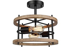 Lakumu 2-Light Rustic Farmhouse Lighting Ceiling Light