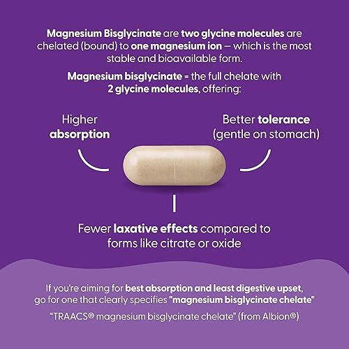 Miniatura 4 de Feel Great Bisglicinato de Magnesio Magnesio de alta absorción, tamponado y quelado para apoyo muscular, óseo y articular 60 cápsulas veganas