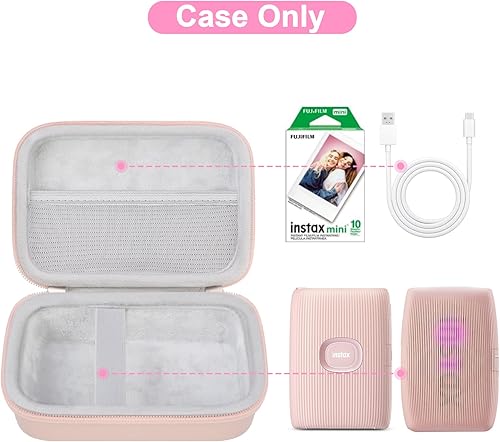 Miniatura 3 de Canboc Funda rígida para impresora Fujifilm Instax Mini Link 2Fujifilm Instax Mini Link 3Instax Mini Link para smartphone, bolsillo de malla para