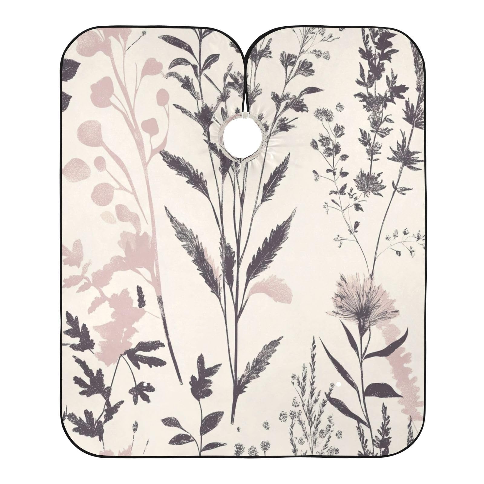 Kigai Vintage Leaves Hair Cutting Cape for Men & Women Waterproof Barber Cape Professional Hairdressing Salon Styling Apron with Adjustable Closure Snap