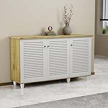 beAAtho Orion 3-Door Engineered Wood Multipurpose Storage Rack, Anti-Termite Treated Shoe, Book & Utility Organizer- DIY (Wotan Oak/Beige)
