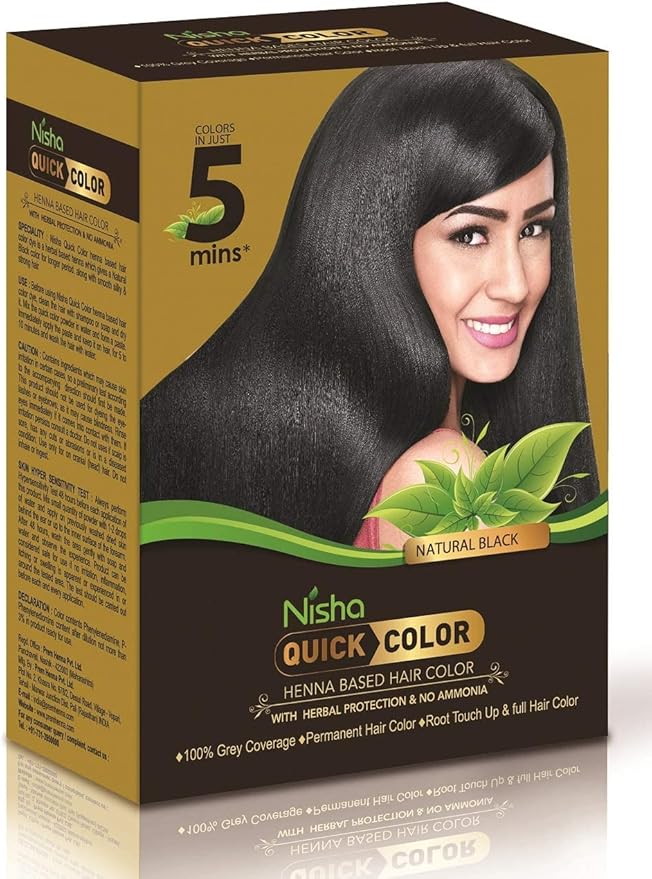 Nisha Quick Hair Color HennaBased Herbal Protection & No Ammonia 100