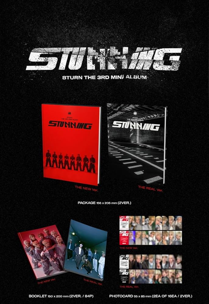 8turn 全員サイン入り STUNNING 3rdミニアルバム 8TURN 3rd Mini Album - STUNNING – Choice Music LA