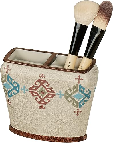 Bandera Collection - Soporte para cepillo - Multi cálido - Estilo suroeste - Accesorios decorativos de baño - Accesorio de lujo para cepillo de