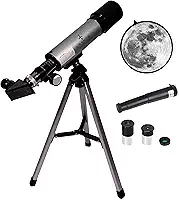 Telescópio Infantil Astronômico Refrator Luneta Venus-1 Uranum 50mm Azimutal
