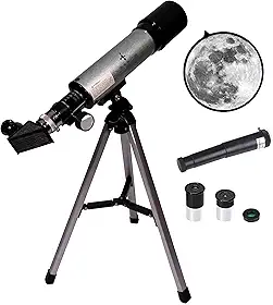 Telescópio Infantil Astronômico Refrator Luneta Venus-1 Uranum 50mm Azimutal