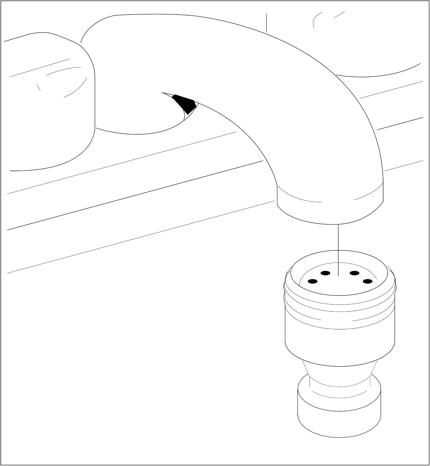 Plumb Pak PP800-6 Faucet Aerator Adapter with Small Diameter Nipple, Chrome Plated
