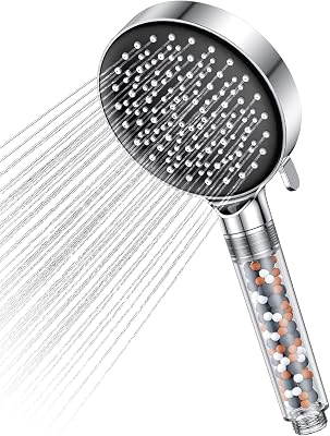 YEAUPE PRO wassersparender Duschkopf mit 7,5 Litern pro Minute und sechs Strahlarten