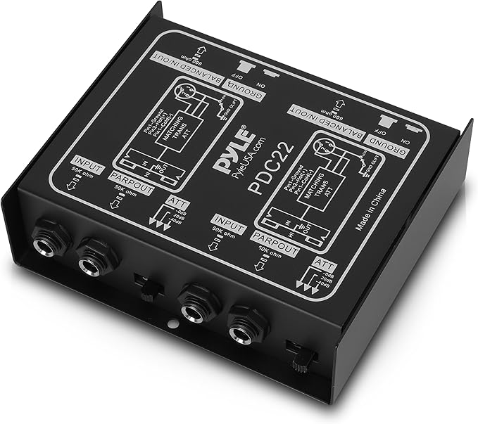 20% Off Pyle-Pro PDC22 Dual 1/4'' Instrument To Balanced & Unbalanced (1/4''/XLR) Direct Box At Amazon
