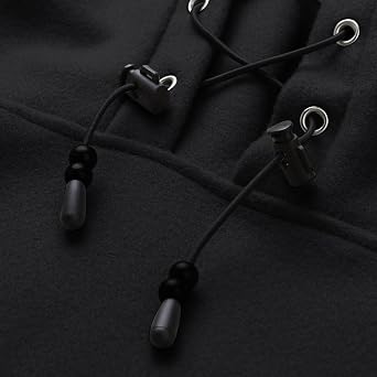 Alalaso Men's Casual Hoodies Solide Color Fall Pullover Drawstring Cotton Quarter Zip Sweatshirt with Pocket