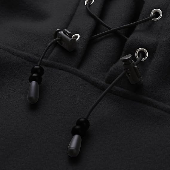 Alalaso Men's Casual Hoodies Solide Color Fall Pullover Drawstring Cotton Quarter Zip Sweatshirt with Pocket