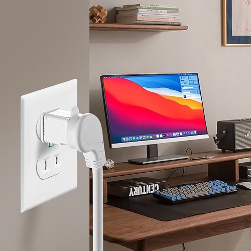 Miniatura 8 de Adaptador de conexión a tierra de 3 clavijas a 2 clavijas convertidor de salida - Adaptador de enchufe de 3 pines a 2 pines Extensión para cable