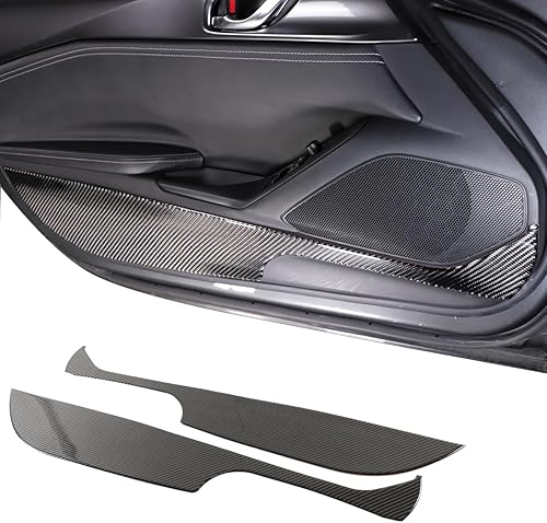 Adhesivo antideslizante de fibra de carbono suave para panel de puerta interior de Mazda MX-5 ND 2015-2023, cojines amortiguadores antiimpactos,