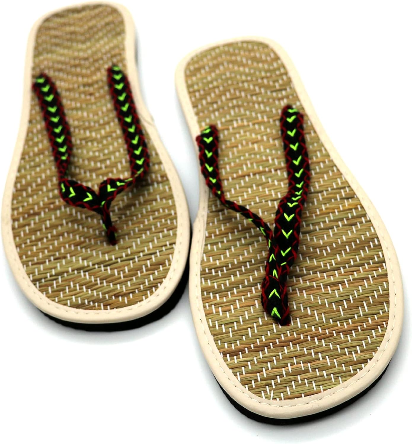 Amazon.co.jp: Straw Slippers Summer Flip Flops Sandals Flip Flops for  Couple Flip Flops Women Flip Flops Shoes Men Slide Non-Slip Slipper  Slippers, Green,38 : Clothing, Shoes u0026 Jewelry