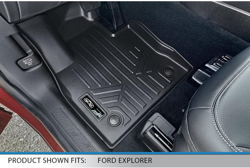 SMARTLINER Floor Mats 3 Rows - Cargo Liner Behind 3rd Row Set Compatible with 2020-2023 Ford Explorer image 2