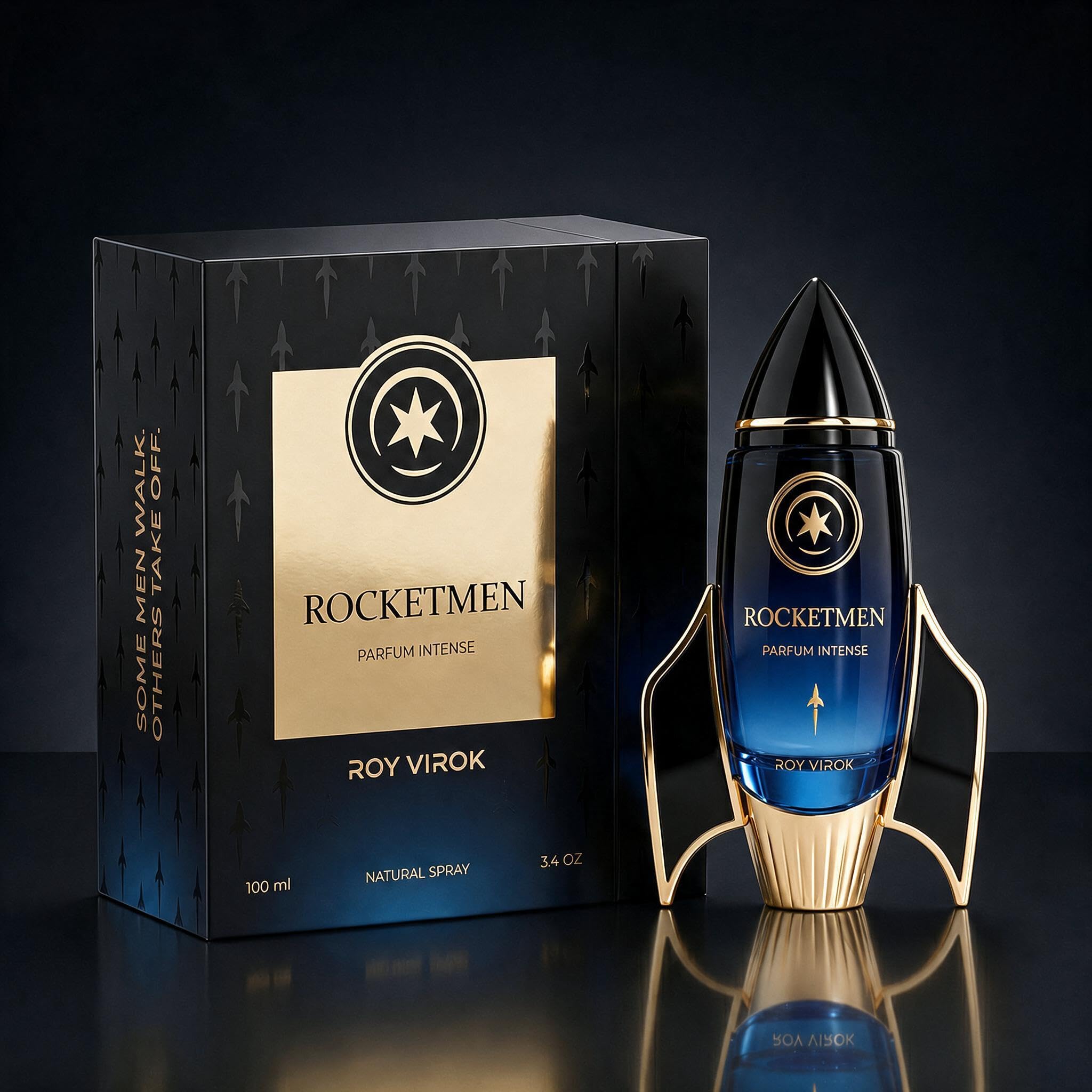 ROCKETMEN Parfum Intense 30% - Profumo da Uomo 100 ml, Profumi Uomo Legnosi | Profumo Uomo a lunga durata e con scia elegante. Fragranza speziata e legnosa in un inconfondibile flacone a forma di razzo.