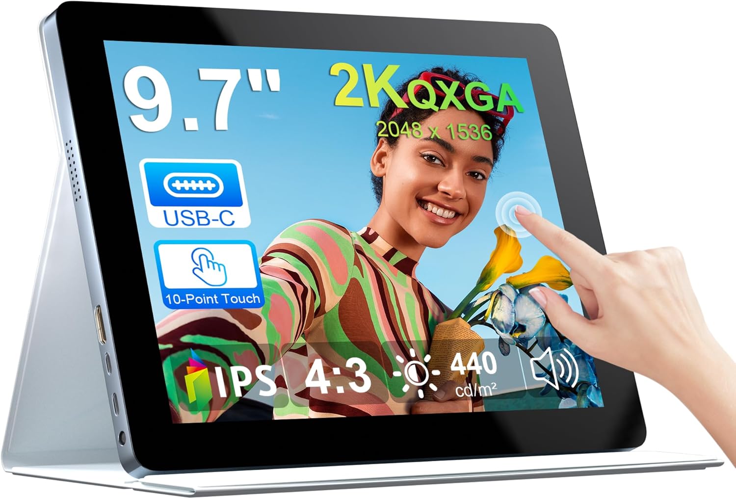 9.7″ 2K Portable Monitor...