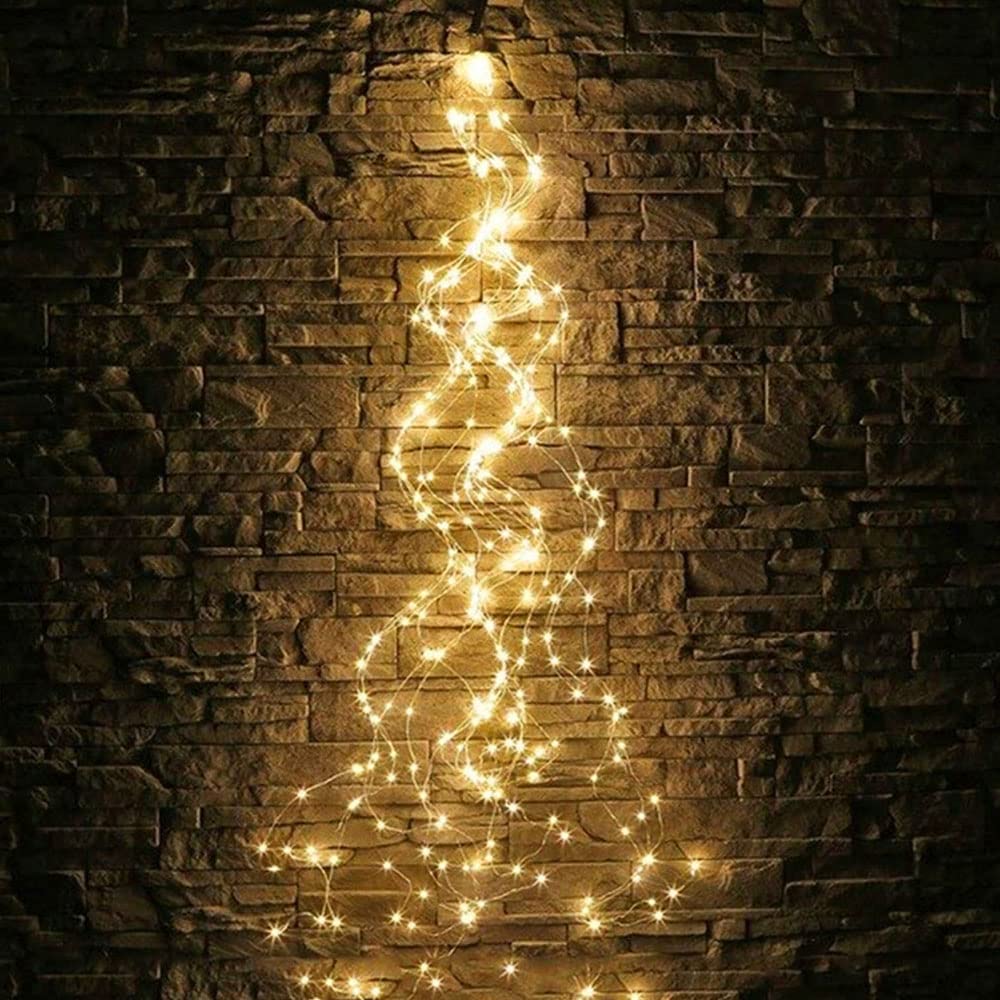 24HOCL Twinkle Fairy Lights, 10 Strands 200 LEDs Waterproof String Lights Decorative Golden Copper Wire String Lights for Garden Yard Outdoor
