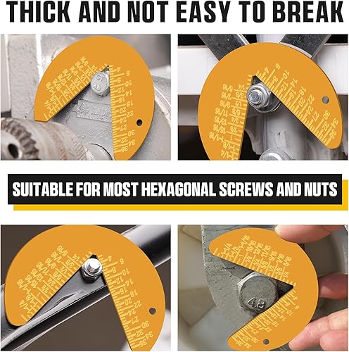 Miniatura 9 de Juego de llaves de trinquete, juego de llaves de trinquete, 9 piezas Sae 516 a 34 72Th de caja larga con anillo de color con bolsa enrollable con