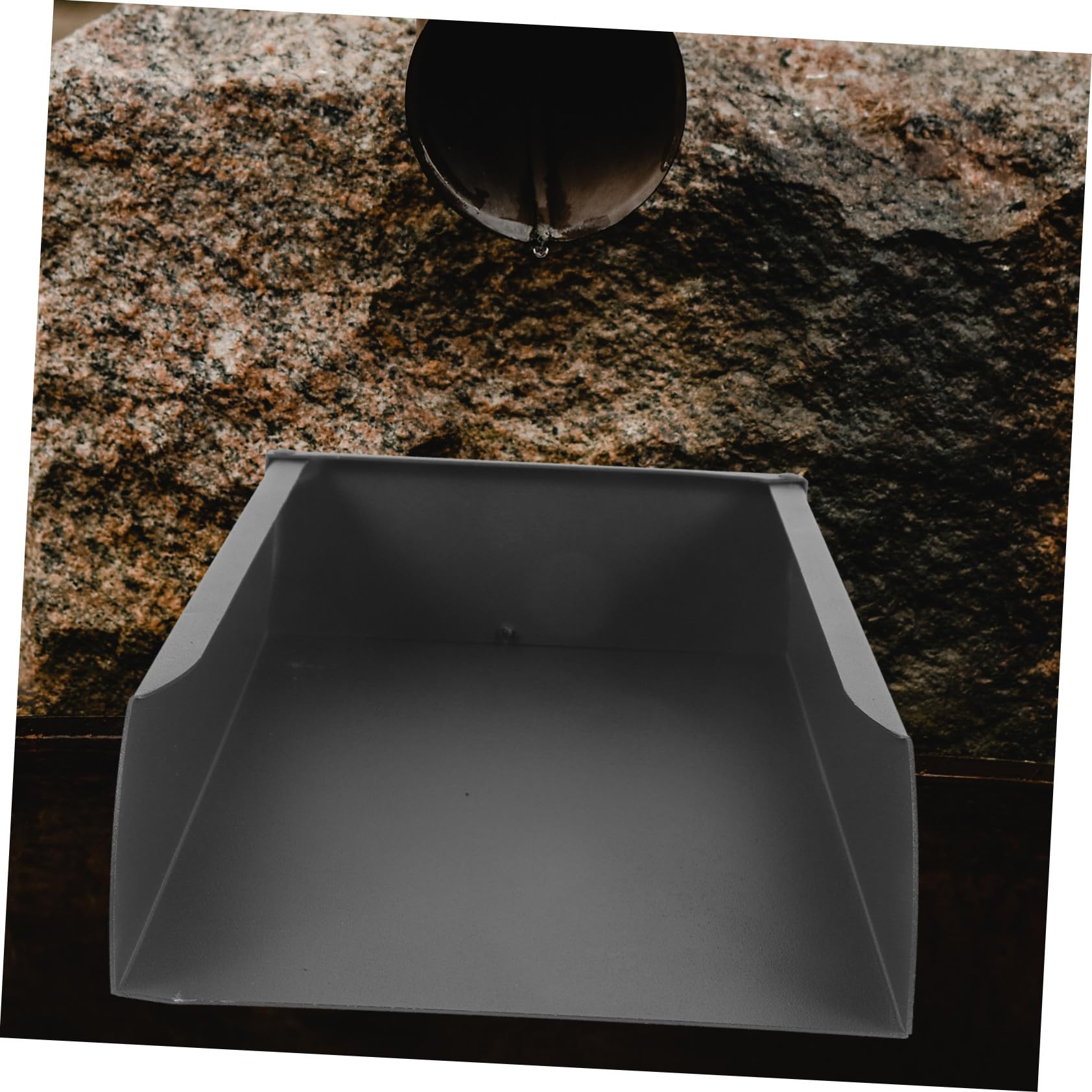 Toddmomy Système Déviateur de Pluie Aluminium Alliage 300x200x65 Mm Bloc Anti-éclaboussures Gouttière Récupérateur Eau Pluie Extérieur Jardin Usage Solide