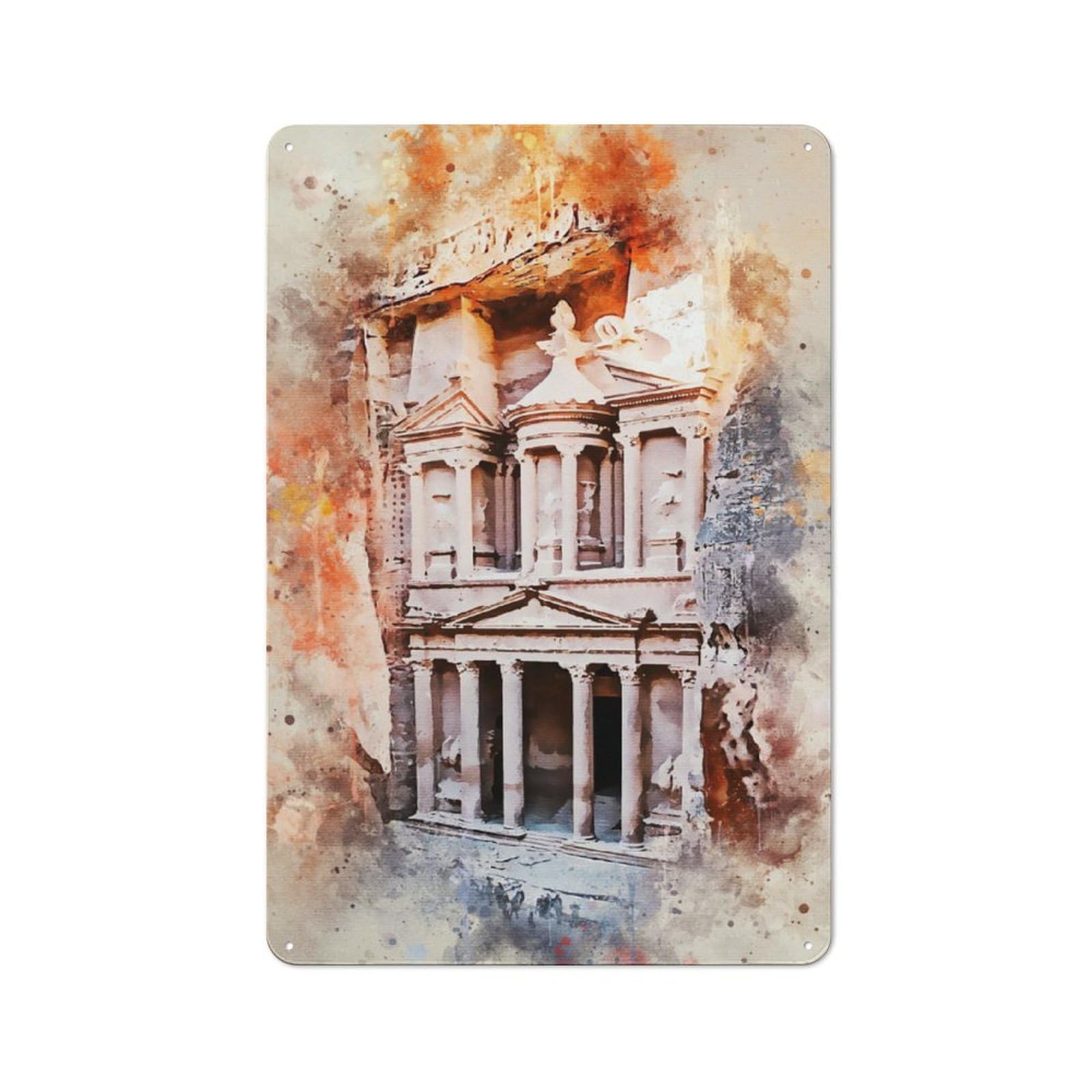Junmoney Petra Treasury Vintage Tin Sign 30X20cm With For Man Cave Or Games Room, For Games Room Collectors