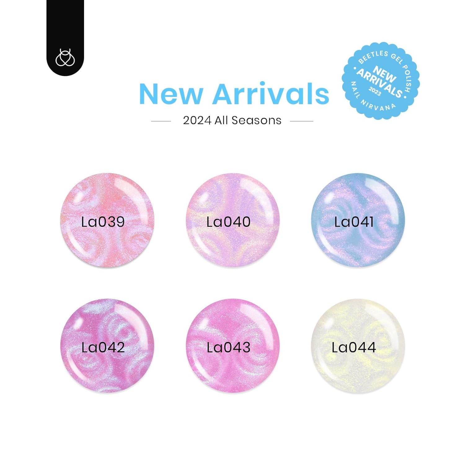 Beetles Pastel Pearl Gel Nail Polish, 12 Colors Colors Macaron Pink Blue Green Yellow Purple Soft Pastel Shimmer Pearl White Pink Purple Mermaid Gel Polish