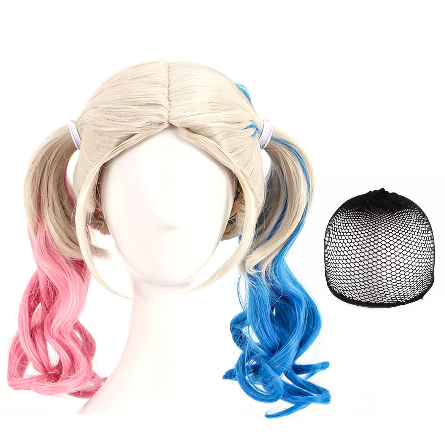 Nidhfg Women's Color 1 Wig And 1 Wig Net, Role-Playing Props, Stylish Personality Wigs, Wigs, Party Wigs.