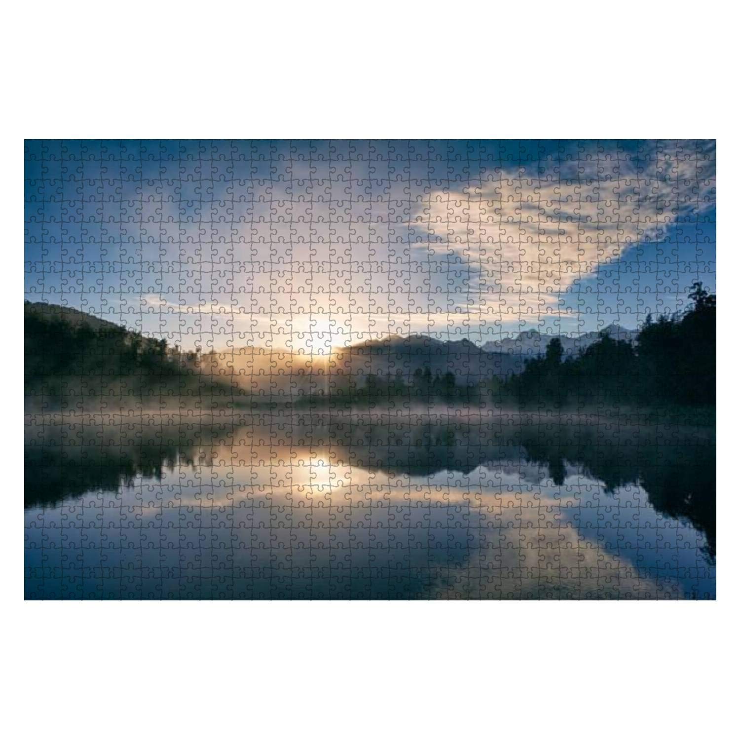 Dawn At Lake Matheson 1000 Pieces Wooden Jigsaw Puzzles for Adults Decompression DIY Children Educational Puzzles Creative Games Toys Gift Home Decor
