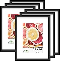 Vista 70 de FrameWorks Marcos de fotos clásicos de madera de 12 x 12 a 8 x 8 pulgadas con vidrio templado, roble natural, paquete de 2