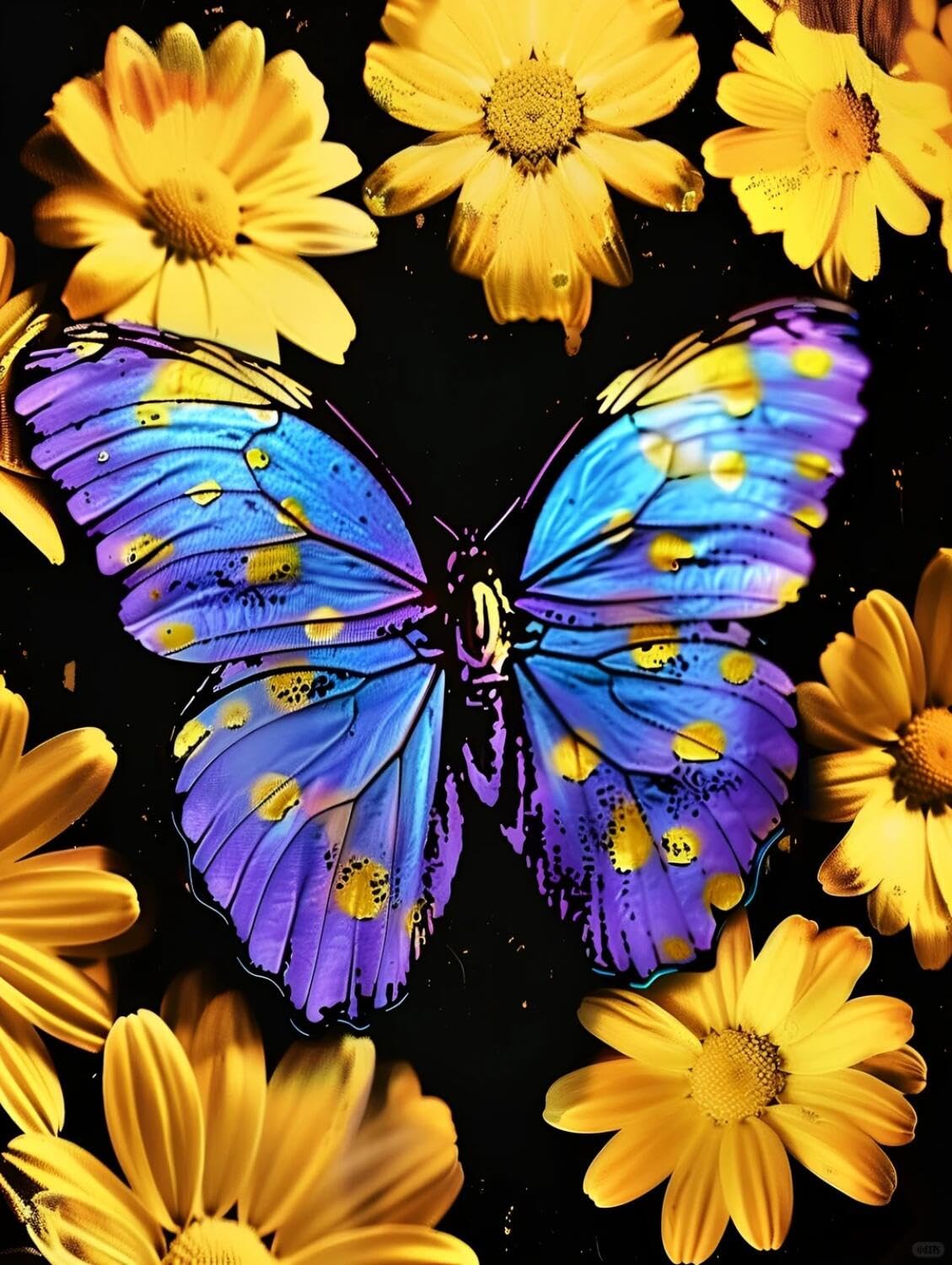 Rqwybcaxn Embroidery Beads Kit Fantasy Butterfly 40x50cm