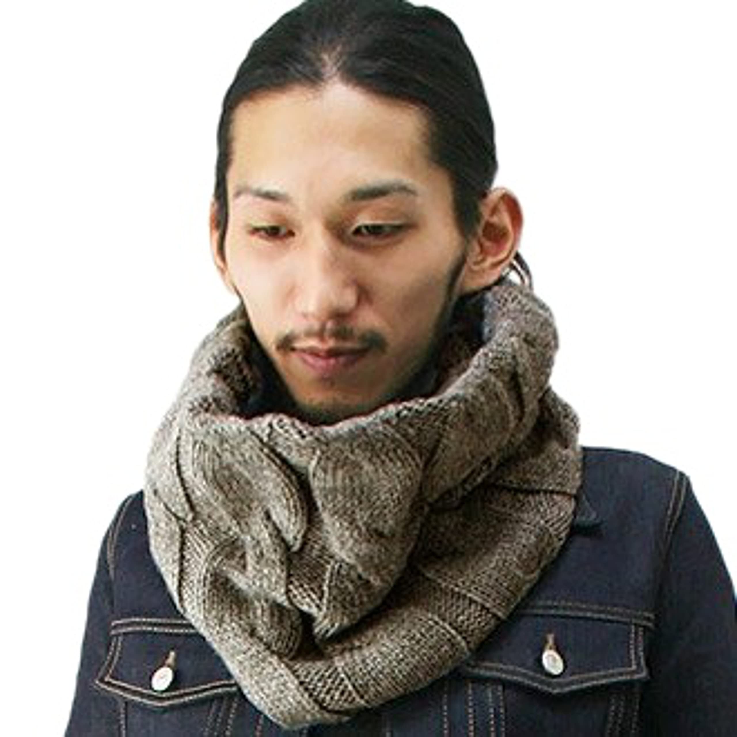 ミュウミュウ 黒 リブ編み スヌード マフラー ネックウォーマー 【公式