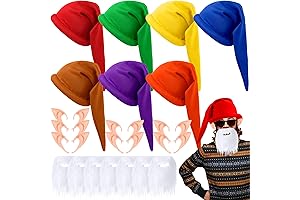 21-Piece Halloween Dwarf Costume Set: Hats, Ears, and Beards for a Magical Adventure