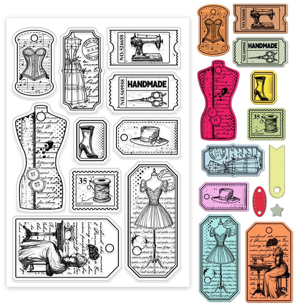 GLOBLELAND Tampons Transparents Vintage Steampunk Trains Pour