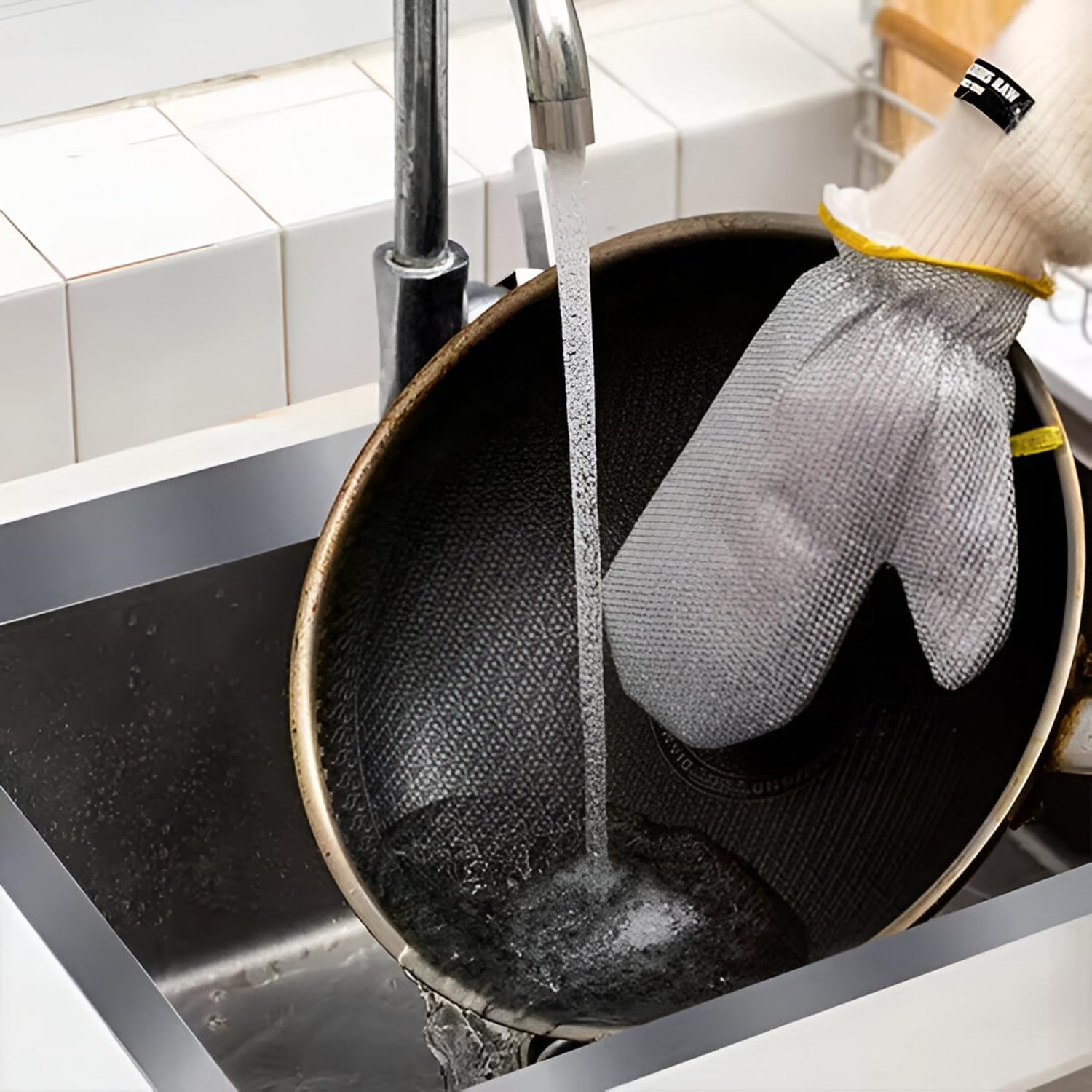 Vexton 2PCS Stainless Steel Wire Waterproof Kitchen Cleaning Reusable Dishwashing Gloves, Dish Wash Rags (B0D9P5LZV5) Amazon Price History, Amazon Price Tracker