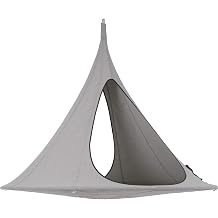 Vivere Cacoon Hanging Songo Chair- Indoor/Outdoor Olefin Canvas- 440 lb Capacity Moon