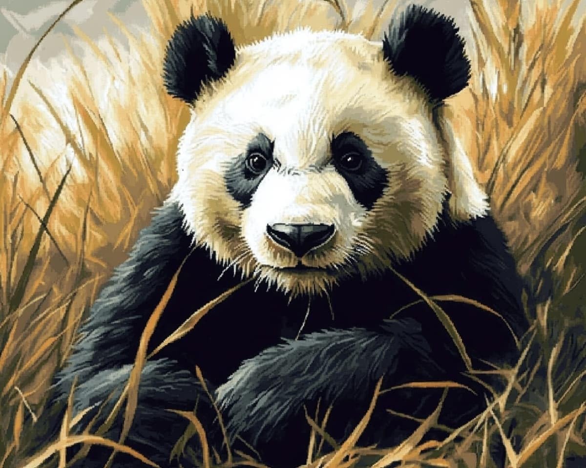 AxiangziK Cross Stitch Kits for Adults Beginners,Animal Panda Stamped Cross Stitch Kits,11 CT Embroidery Needlepoint Kits Home Decor,16x20inch