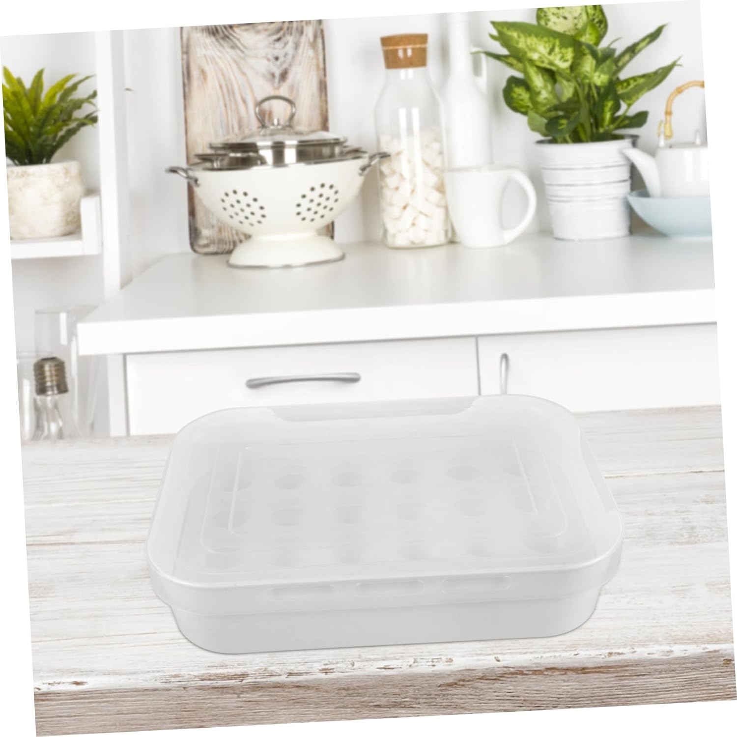 2pcs Stackable Clear Egg Holder for Refrigerator Fresh Egg Container with Lid Design for Kitchen Storage and Organization Multi-layer Keeper Dispenser