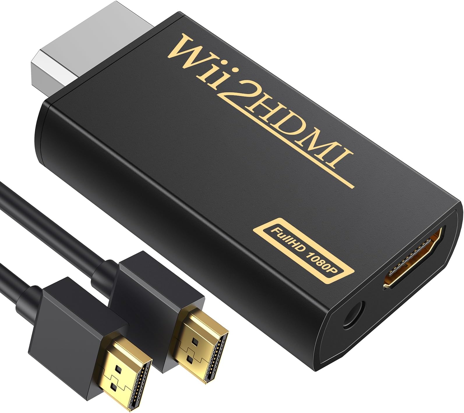 GANA Wii to hdmi Converter, 1080p 720p Connector Output Video & 3.5mm Audio - Supports All Wii Display Modes.